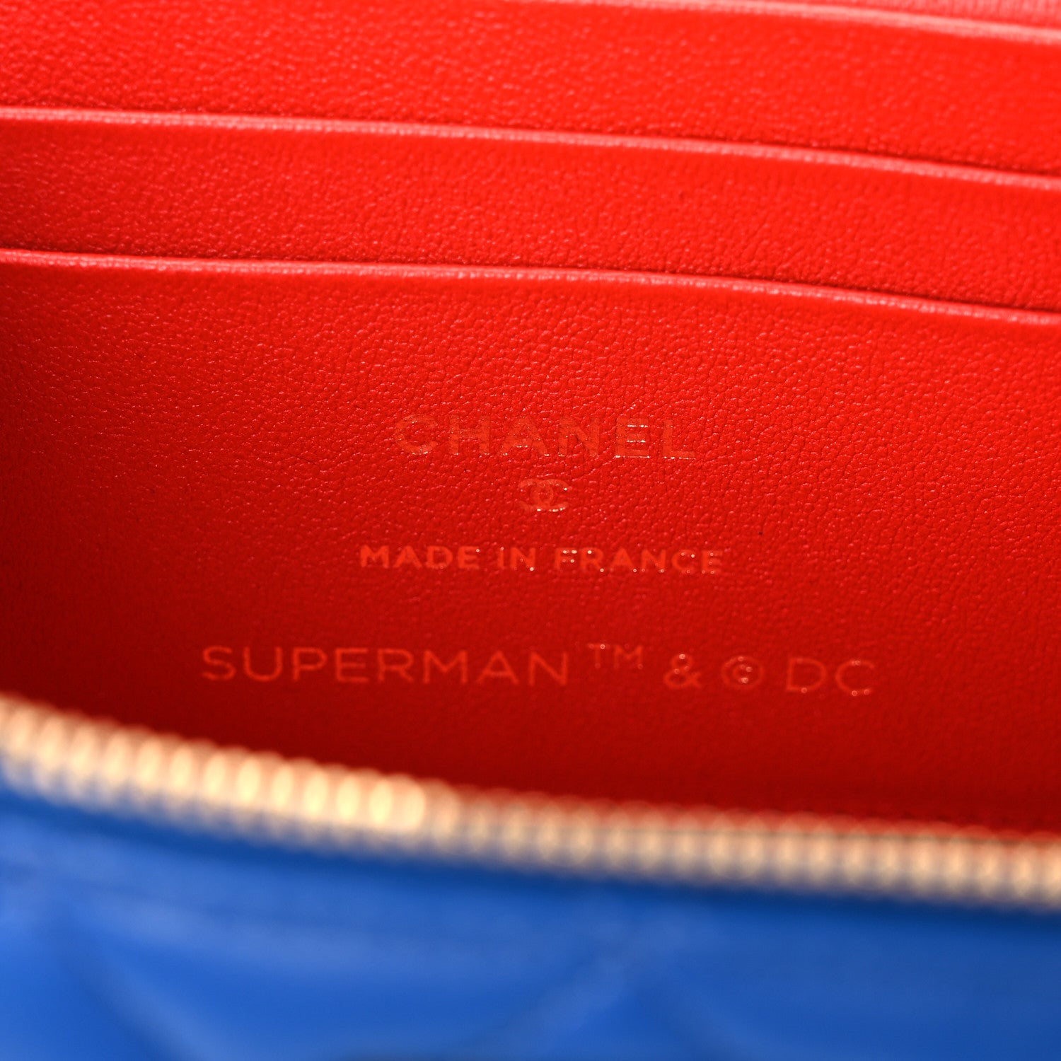 Chanel Lambskin Quilted Top Handle Vanity  Blue Red Yellow 6 of 11