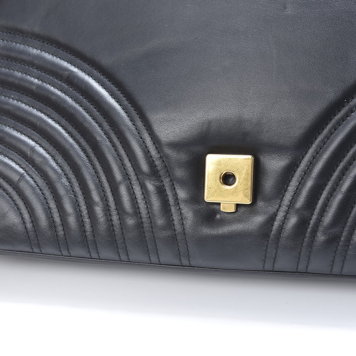 Gucci Calfskin Matelasse Large GG Marmont Shoulder Bag Black 17 of 20