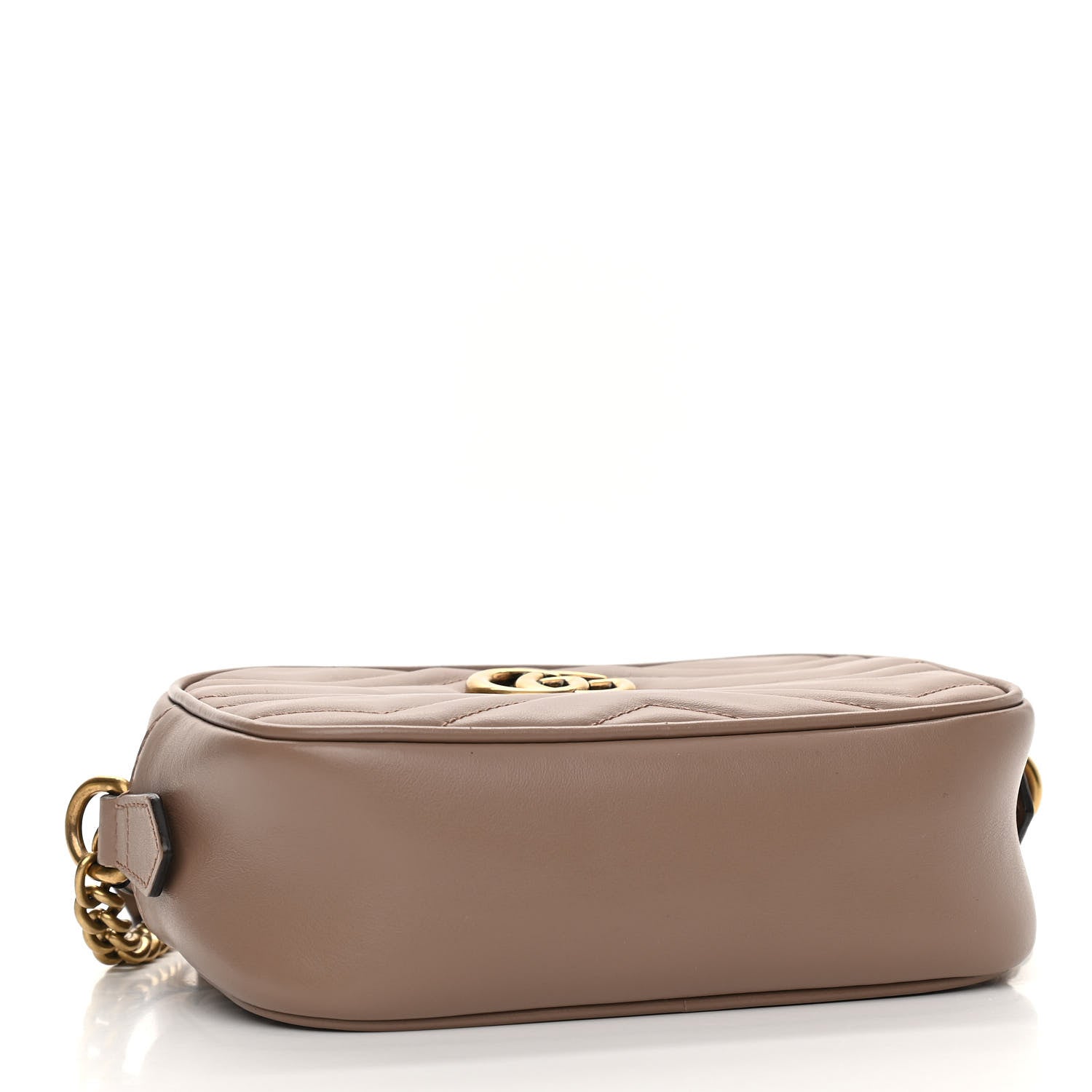 Gucci Calfskin Matelasse Mini GG Marmont Chain Shoulder Bag Porcelain Rose 4 of 10