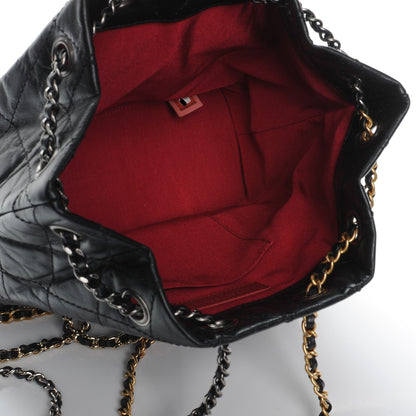 Chanel Aged Calfskin Quilted Gabrielle Backpack Black 5 of 8