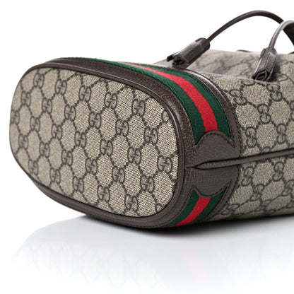 Gucci GG Supreme Monogram Web Small Ophidia Bucket Bag Brown 10 of 12