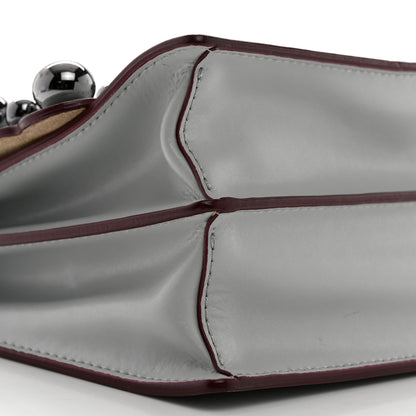 Fendi Vitello Liberty Scalloped Studded Small Kan I Shoulder Bag Grigio Perla 10 of 11