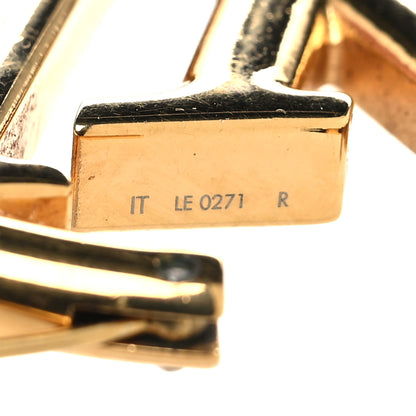 Louis Vuitton Metal Louise Hoop Earrings Gold 4 of 5