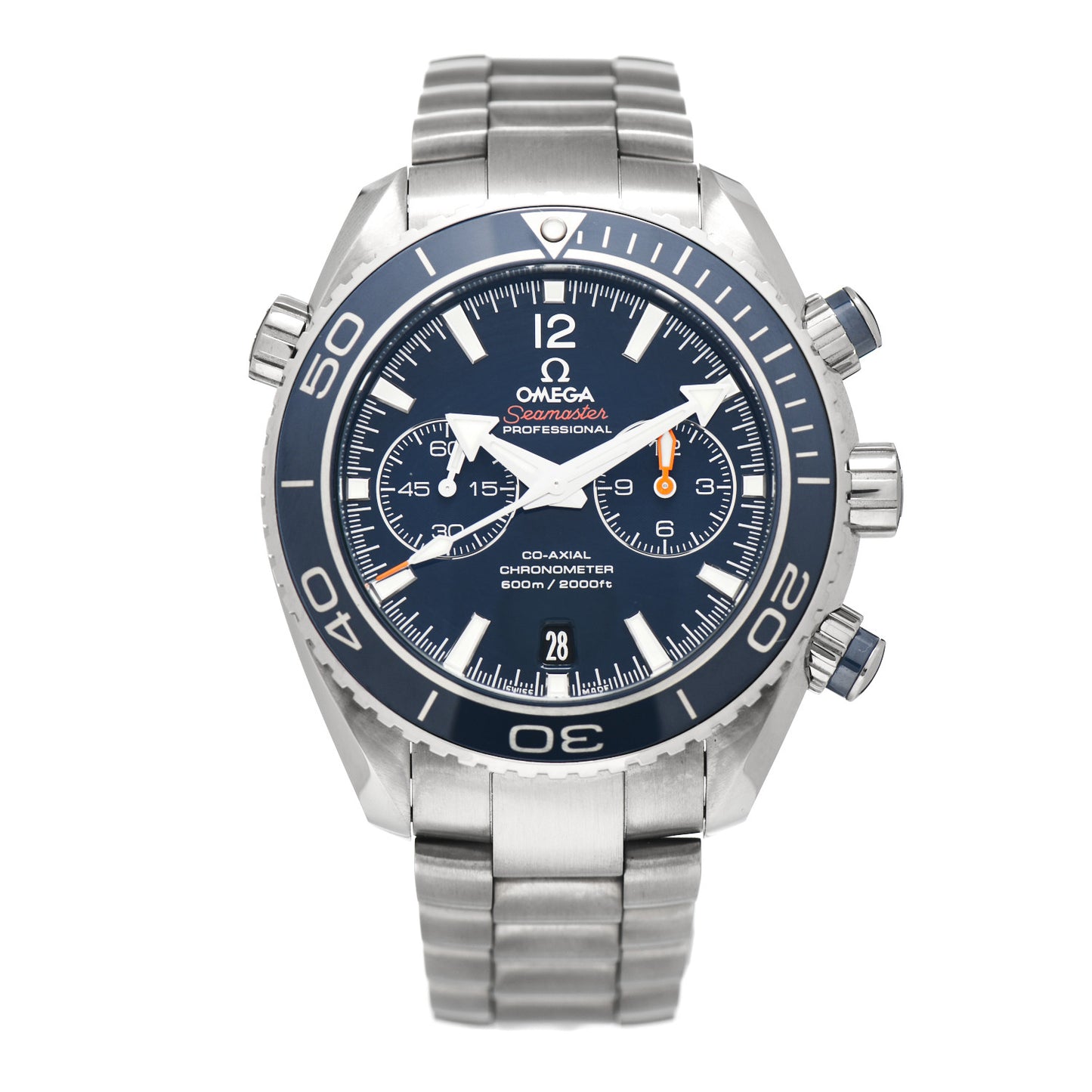 Titanium 45mm Seamaster Planet Ocean Chronograph Automatic Watch Blue 232.90.46.51.03.001