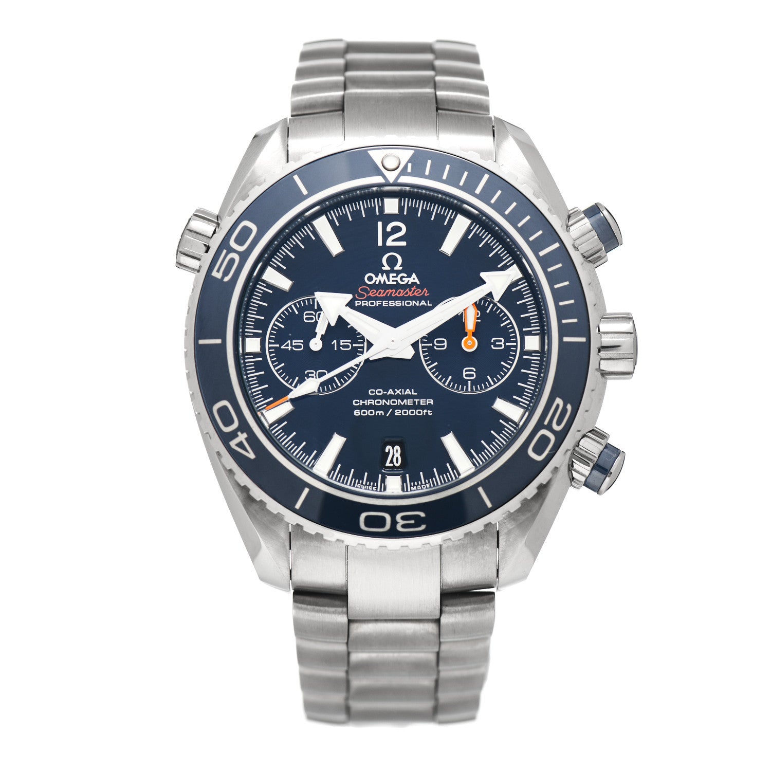 Omega Titanium 45mm Seamaster Planet Ocean Chronograph Automatic Watch Blue 232.90.46.51.03.001 1 of 5