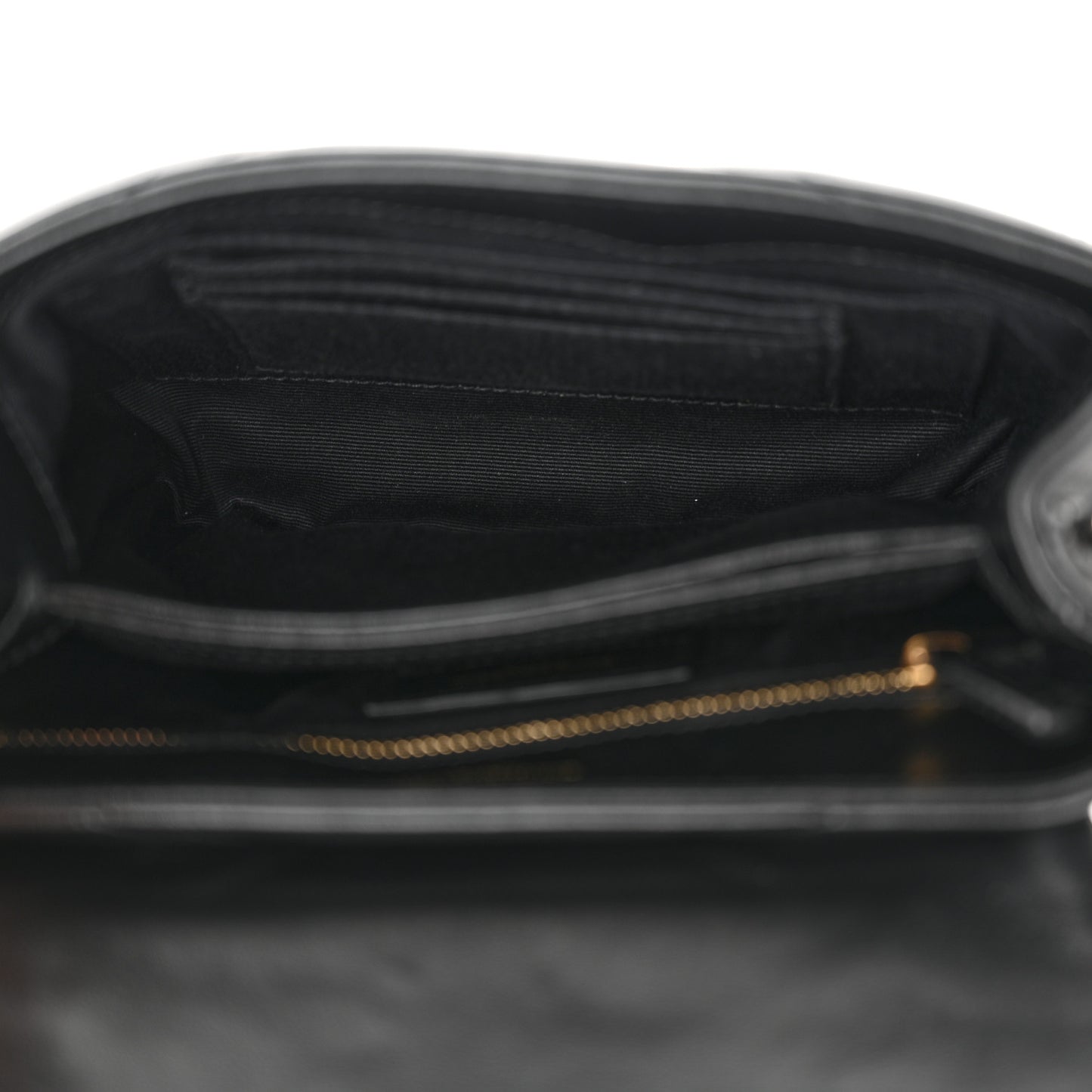 Calfskin Y Quilted Monogram Toy Loulou Crossbody Bag Black