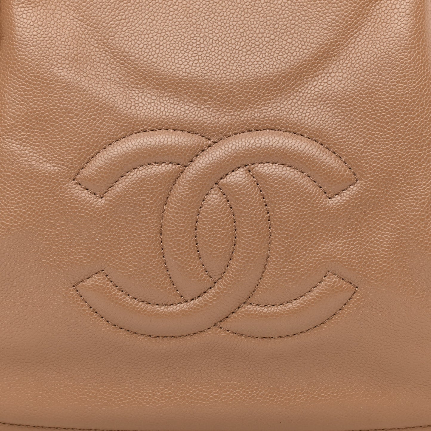 Caviar CC Timeless Shoulder Bag Dark Beige