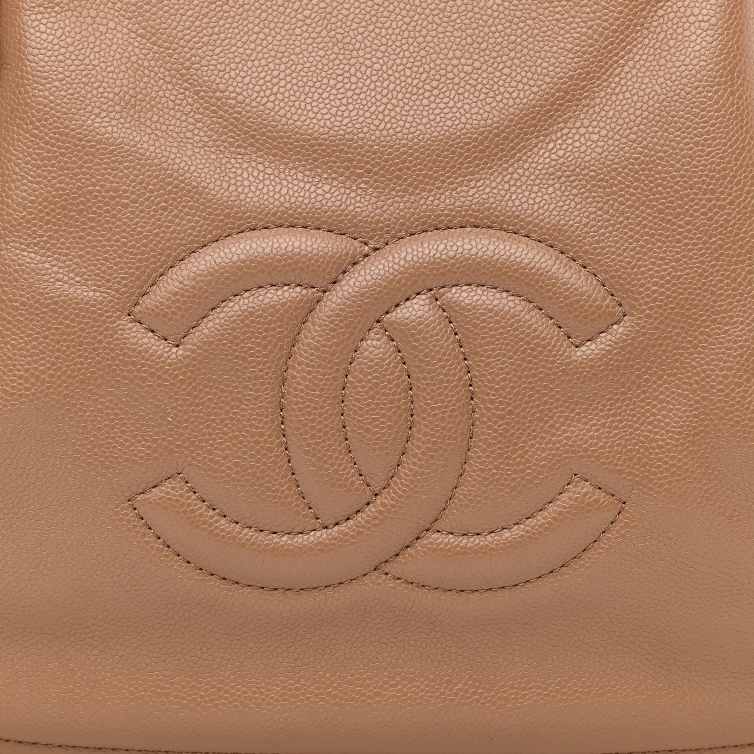 Chanel Caviar CC Timeless Shoulder Bag Dark Beige 7 of 11