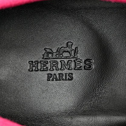 Hermes Suede Goatskin Paris Loafers 41 Rose Fuchsia 7 of 9