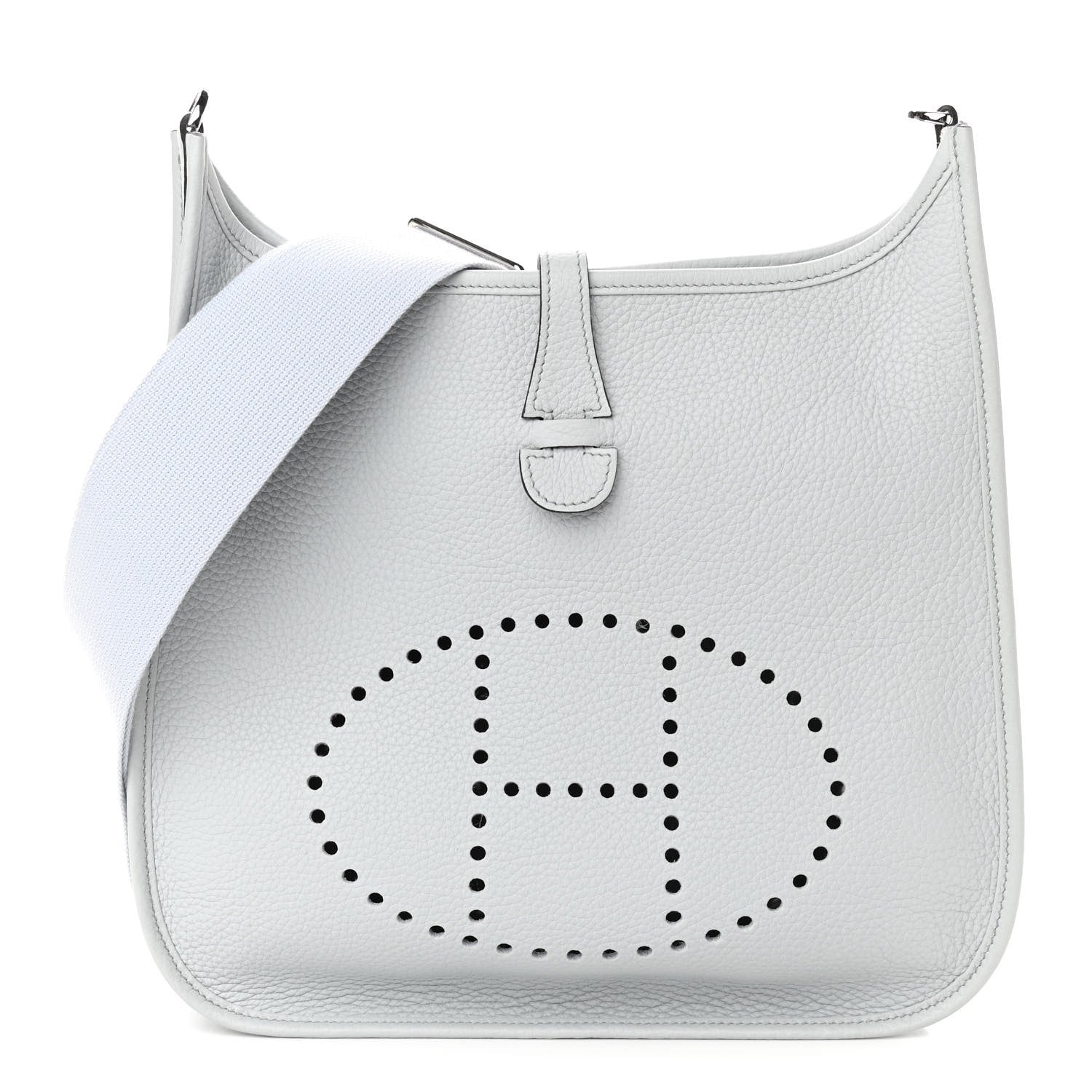 Hermes Taurillon Clemence Evelyne III PM Bleu Pale 1 of 9