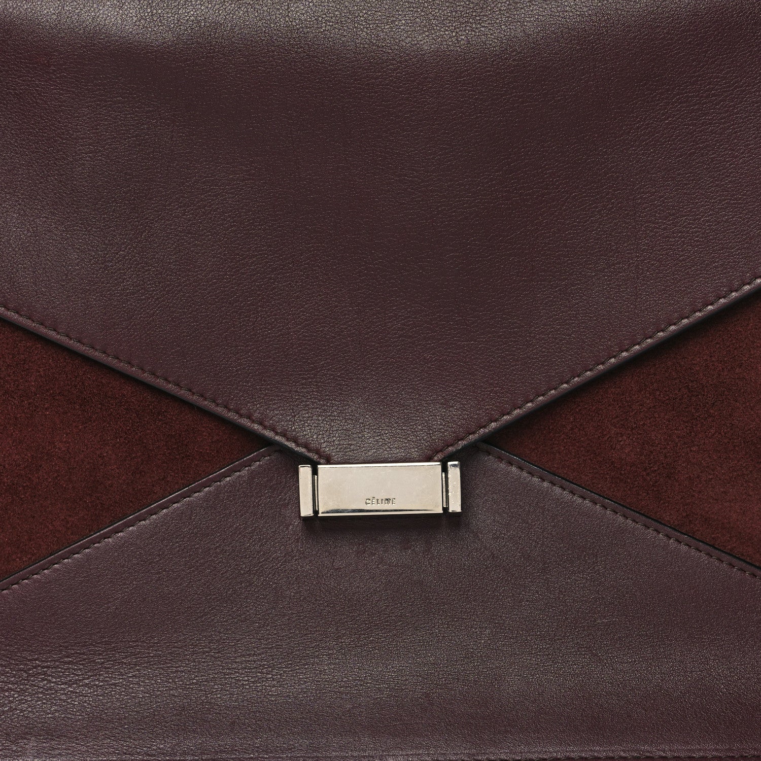 Celine Smooth Calfskin Suede Diamond Shoulder Bag Brown 9 of 13