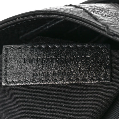 Saint Laurent Crinkled Calfskin Matelasse Monogram Niki Shoulder Bag Black 7 of 11