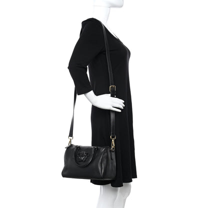 Versace Saffiano Calfskin Palazzo Duffle Bag Black 2 of 8
