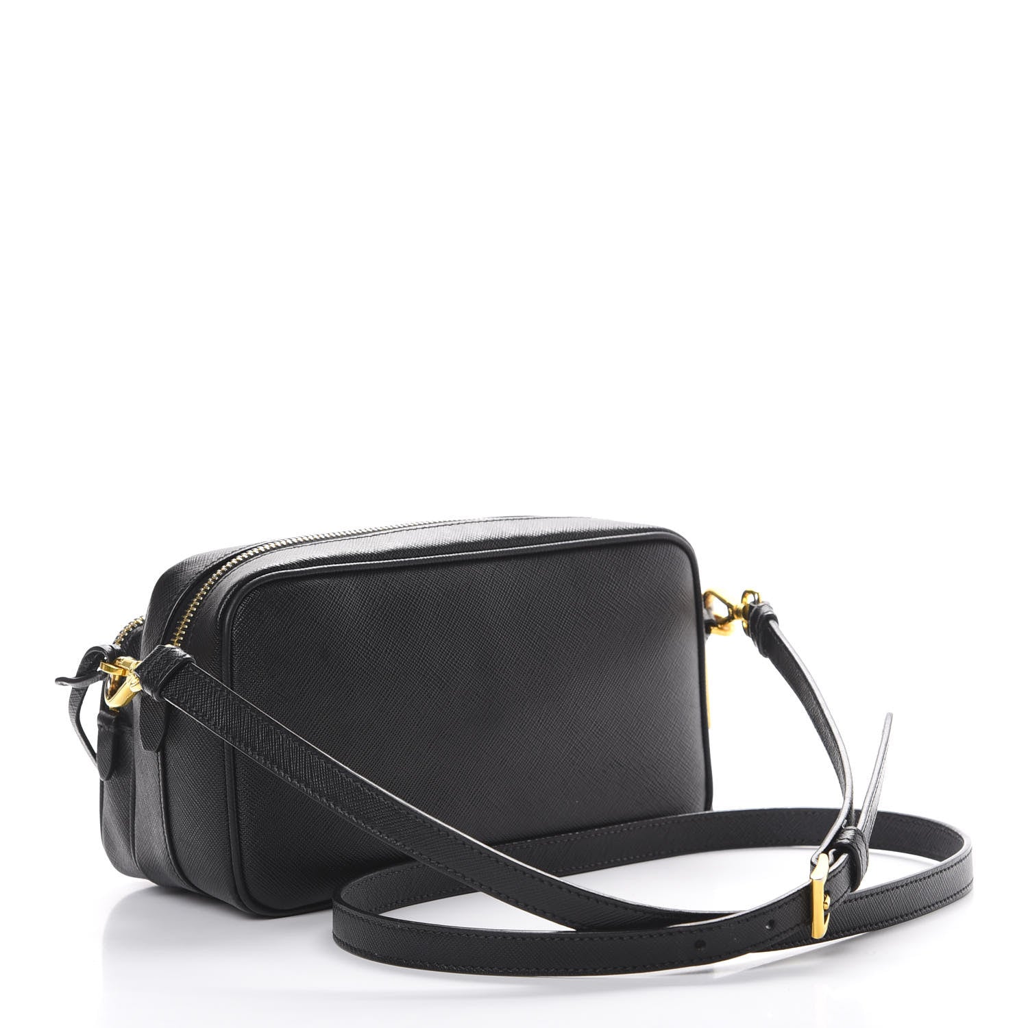 Prada Saffiano Lux Camera Case Crossbody Bag Black 2 of 11