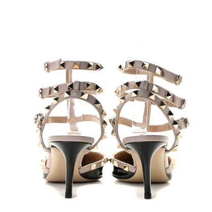 Valentino Garavani Patent Nappa Rockstud Ankle Strap 65mm Pumps 39 Black Poudre 5 of 13