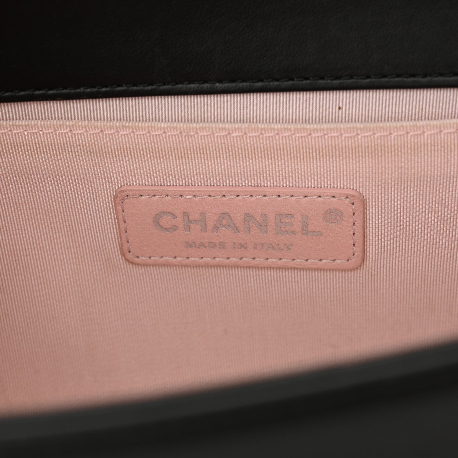 Chanel Calfskin Pearl Chevron Medium Boy Flap Black 6 of 12
