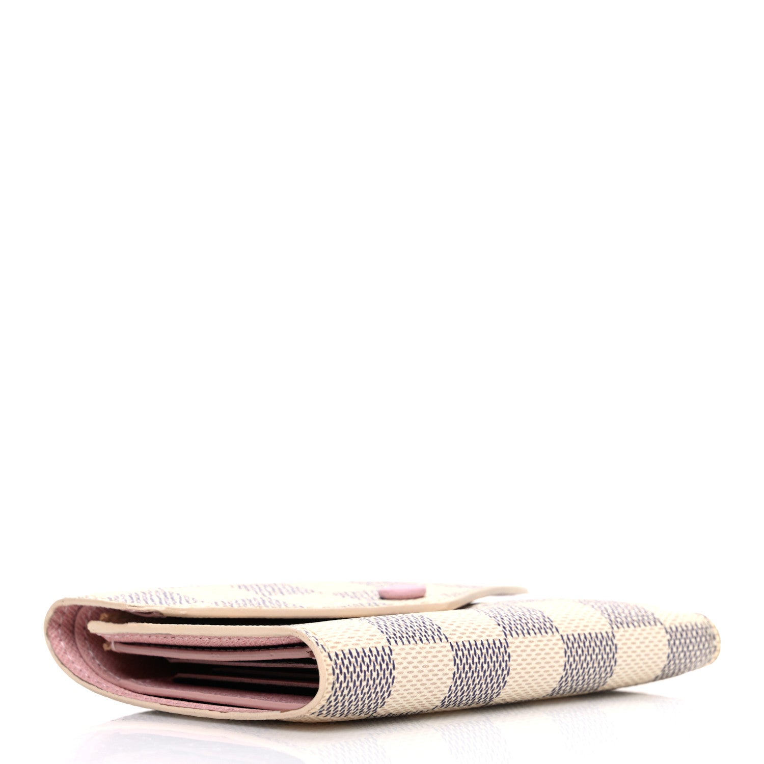 Louis Vuitton Damier Azur Victorine Wallet Rose Ballerine 4 of 7