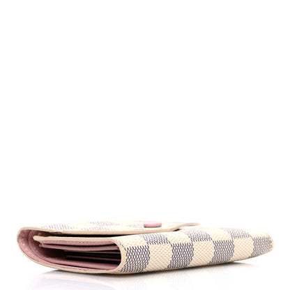 Louis Vuitton Damier Azur Victorine Wallet Rose Ballerine 4 of 7