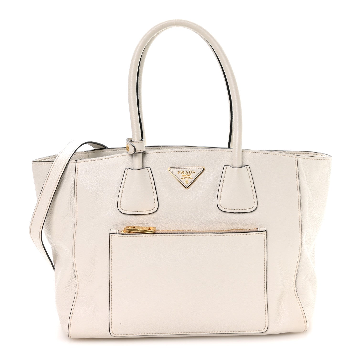 Prada Vitello Daino Shopping Tote Talco 1 of 10