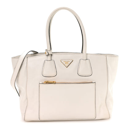 Prada Vitello Daino Shopping Tote Talco 1 of 10