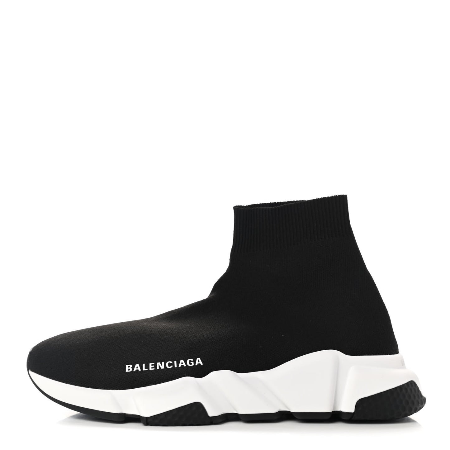 Neoprene Knit Womens Speed Sneakers 38 Black White