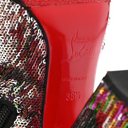 Christian Louboutin Paillettes Moulamax 100 Booties 36.5 Multicolor 6 of 7