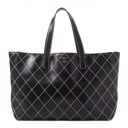 Chanel Calfskin Wild Stitch Large Tote Black 1 of 9