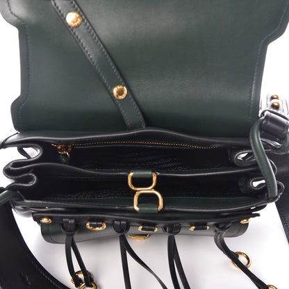 Prada Saffiano Cuir Calf Corsaire Bag Smeraldo Black 5 of 10