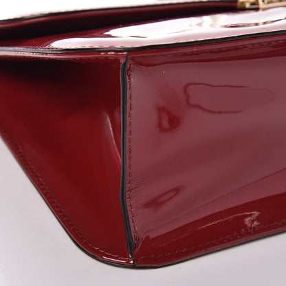 Valentino Garavani Patent Large Glam Lock Rockstud Flap Red 9 of 10