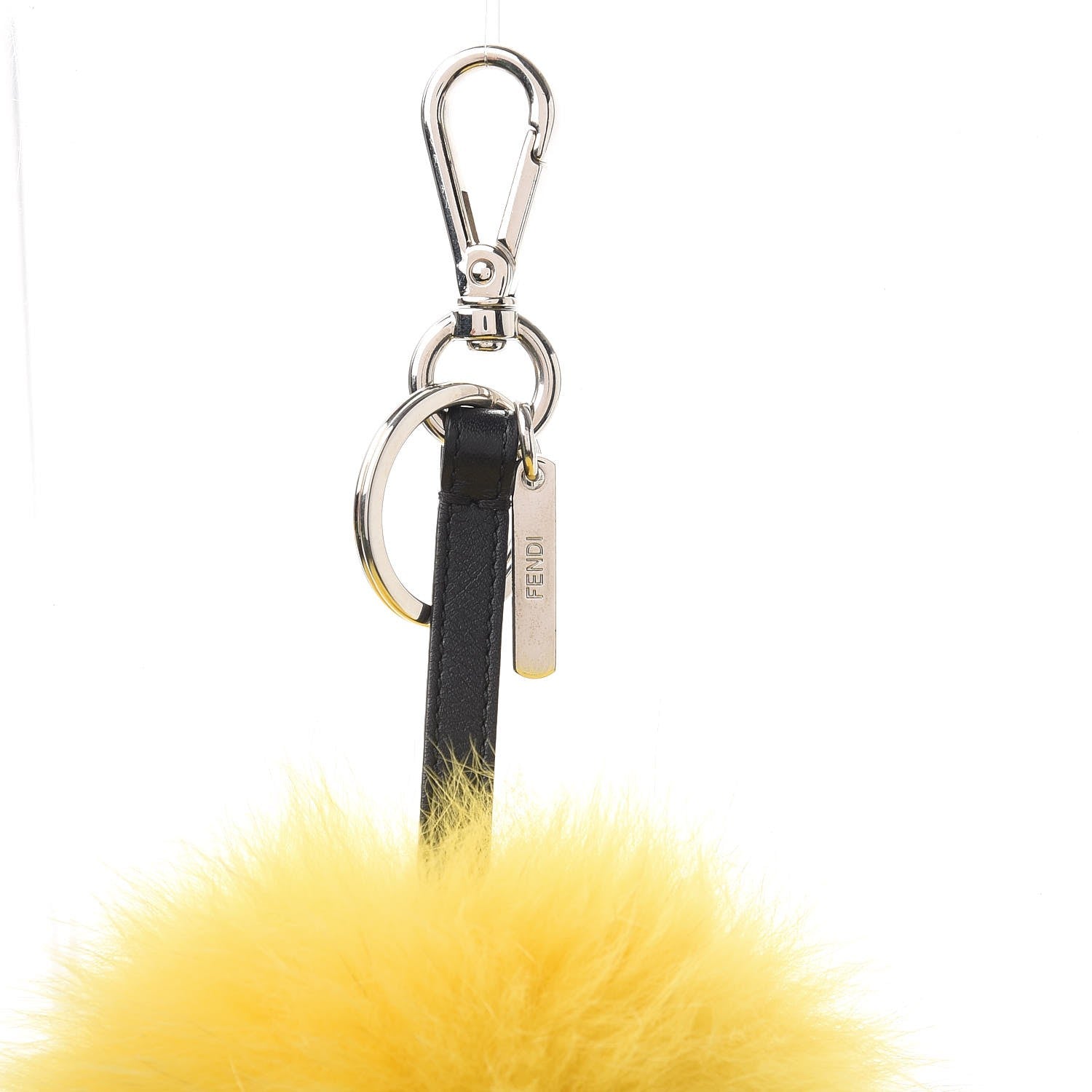 Fendi Fox Fur Smiley Bag Charm Yellow 3 of 8