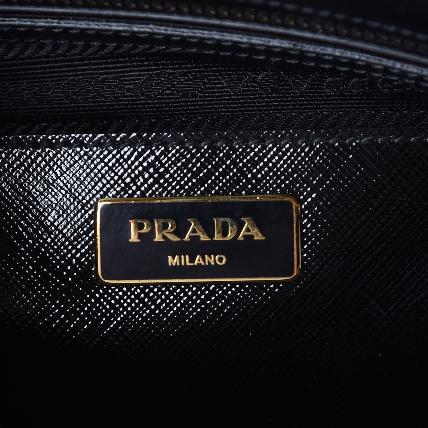 Prada Saffiano Vernice Medium Promenade Tote Black 7 of 8