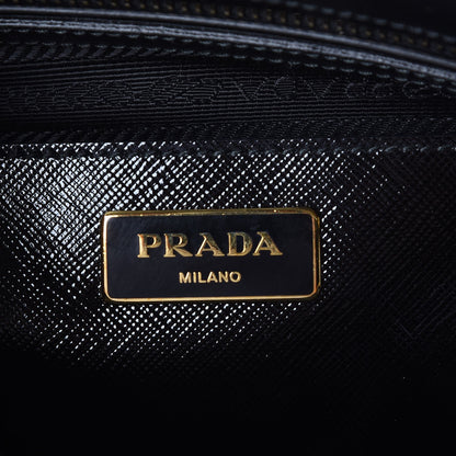 Prada Saffiano Vernice Medium Promenade Tote Black 7 of 8