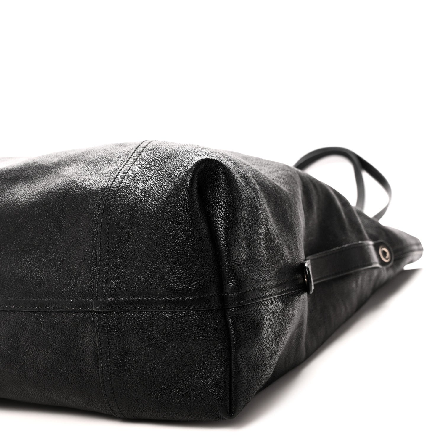Prada Glace Calf Etiquette Shoulder Tote Black Astrale 9 of 9