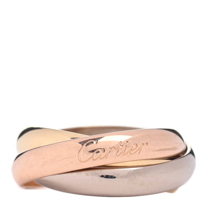 Cartier 18K Pink Yellow White Gold Classic Trinity Ring 51 5.75 1 of 5