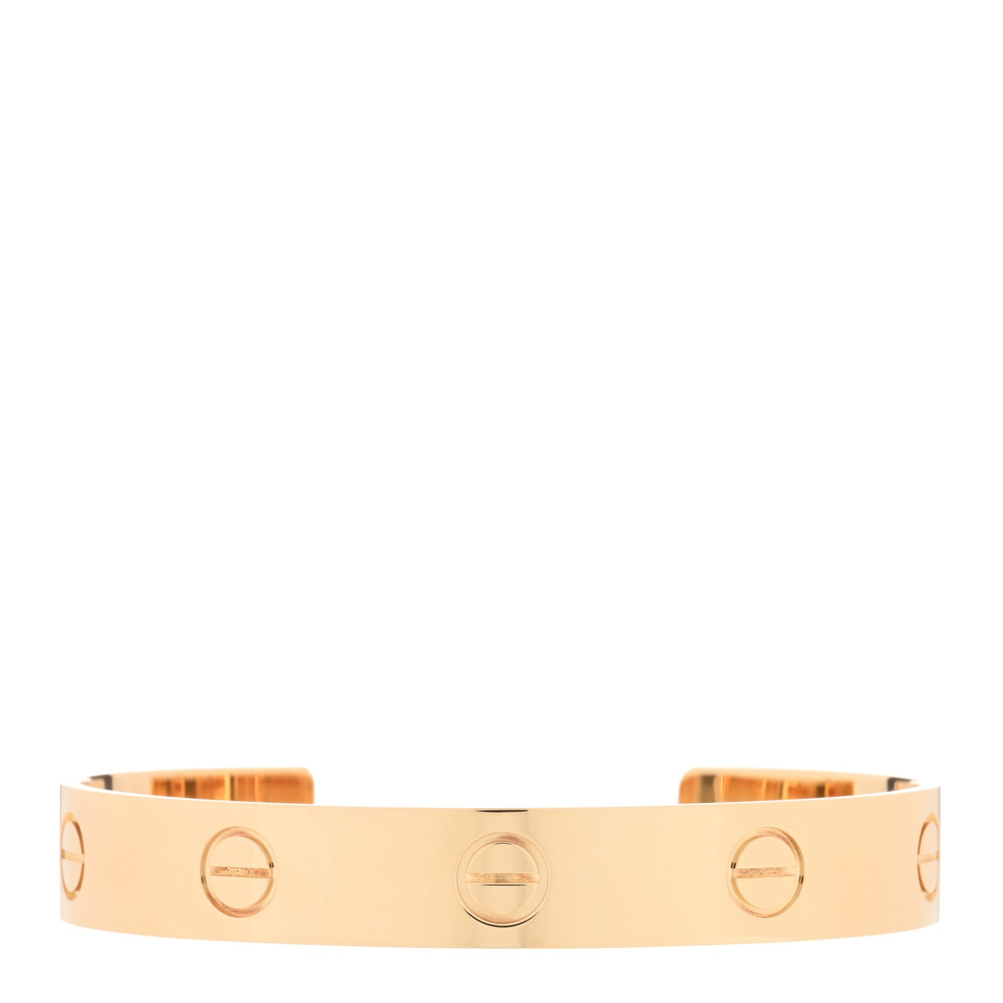 18K Yellow Gold 11mm LOVE Cuff Bracelet 21