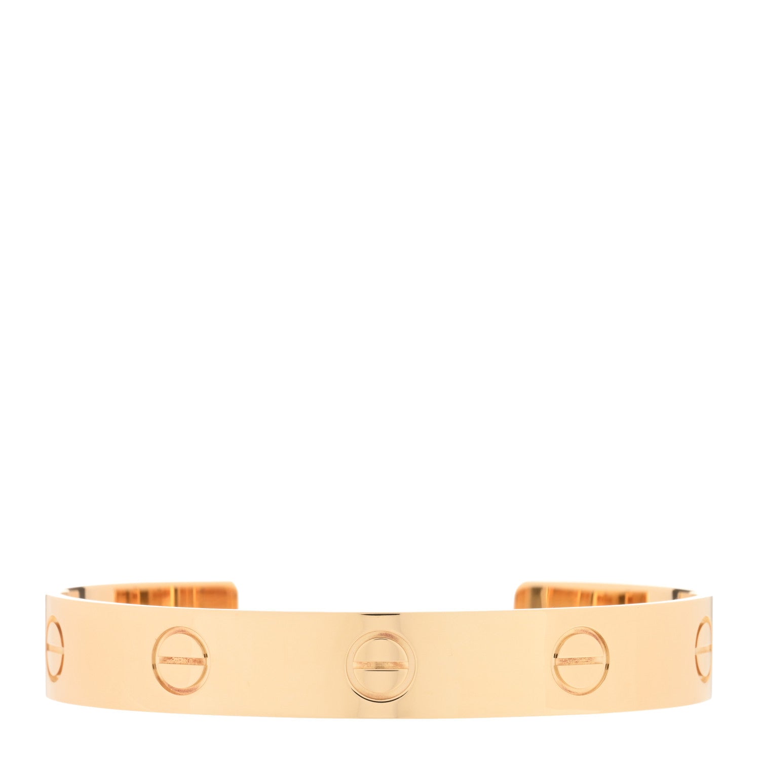 Cartier 18K Yellow Gold 11mm LOVE Cuff Bracelet 21 1 of 4