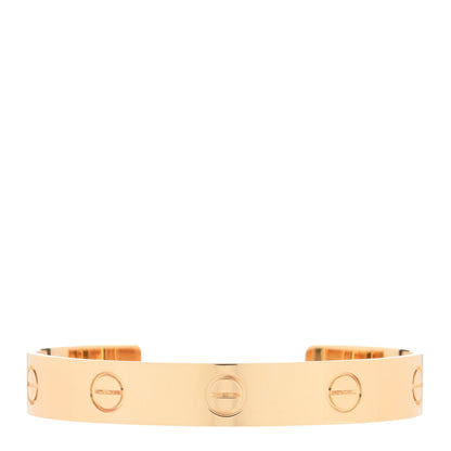 Cartier 18K Yellow Gold 11mm LOVE Cuff Bracelet 21 1 of 4