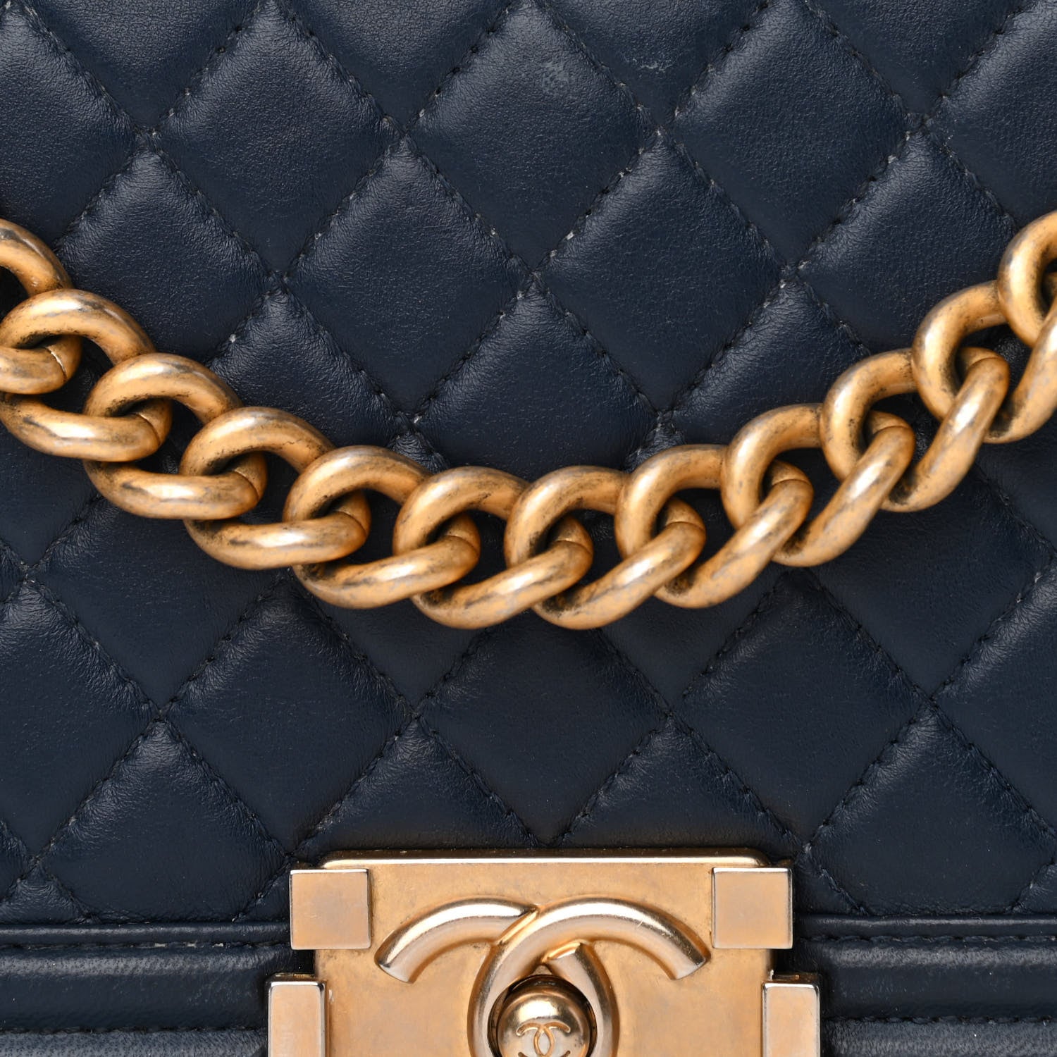 Chanel Lambskin Quilted Medium Boy Flap Blue 8 of 15