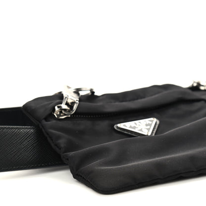 Prada Tessuto Nylon Saffiano Belt Bag 36 90 Black 9 of 10