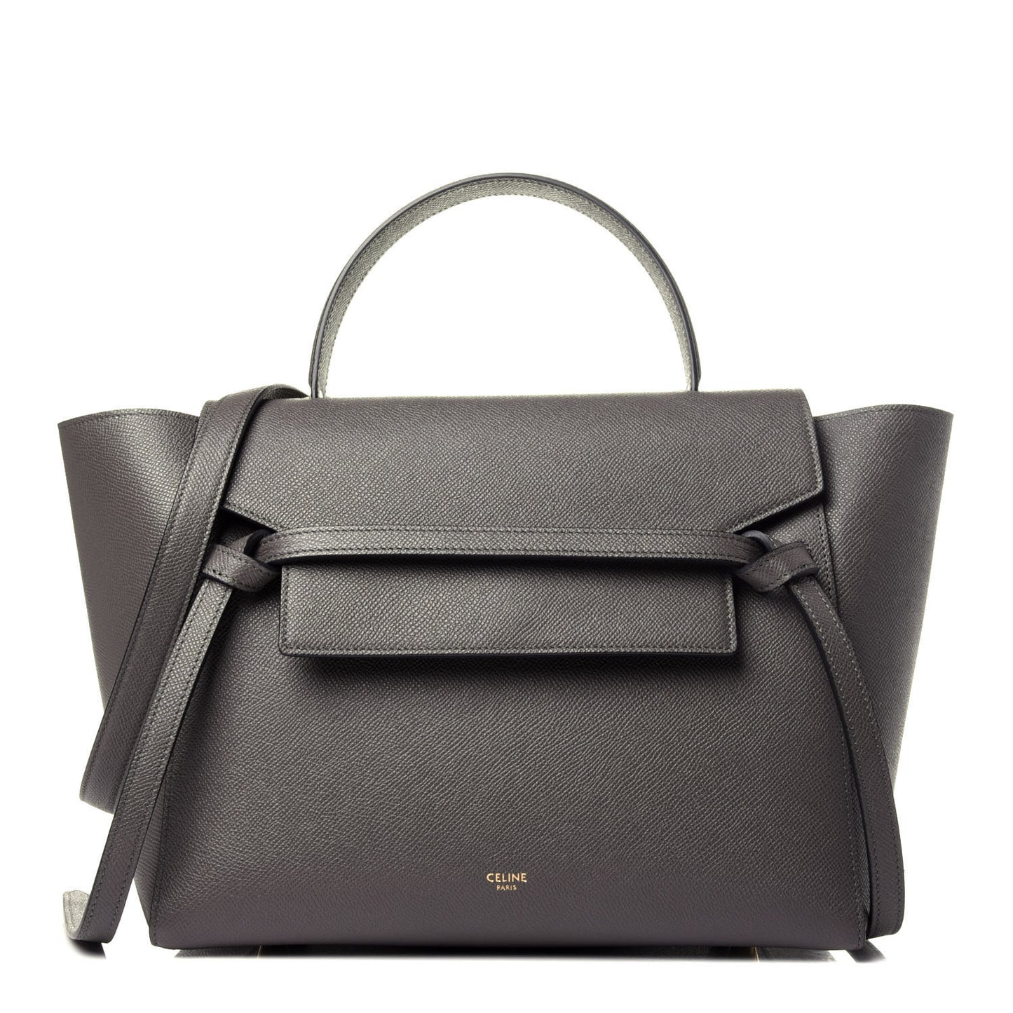 Grained Calfskin Mini Belt Bag Grey
