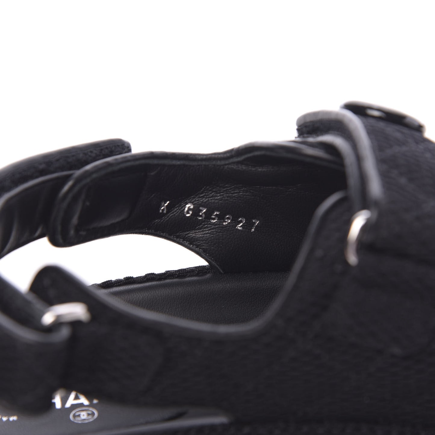 Fabric Velcro Dad Sandals 38 Black