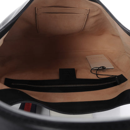 Gucci Calfskin Web Medium Dionysus Hobo Black White 6 of 8