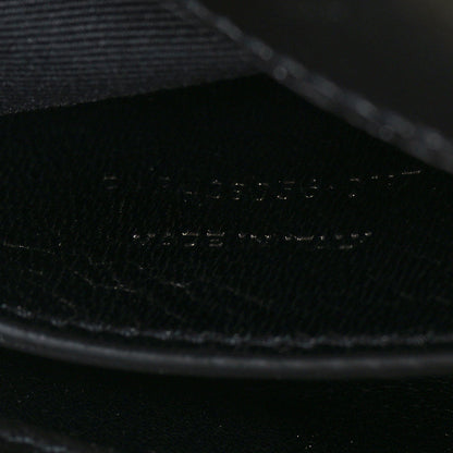 Saint Laurent Cracked Shiny Calfskin Matelasse Chevron Monogram Medium College Bag Black 7 of 9