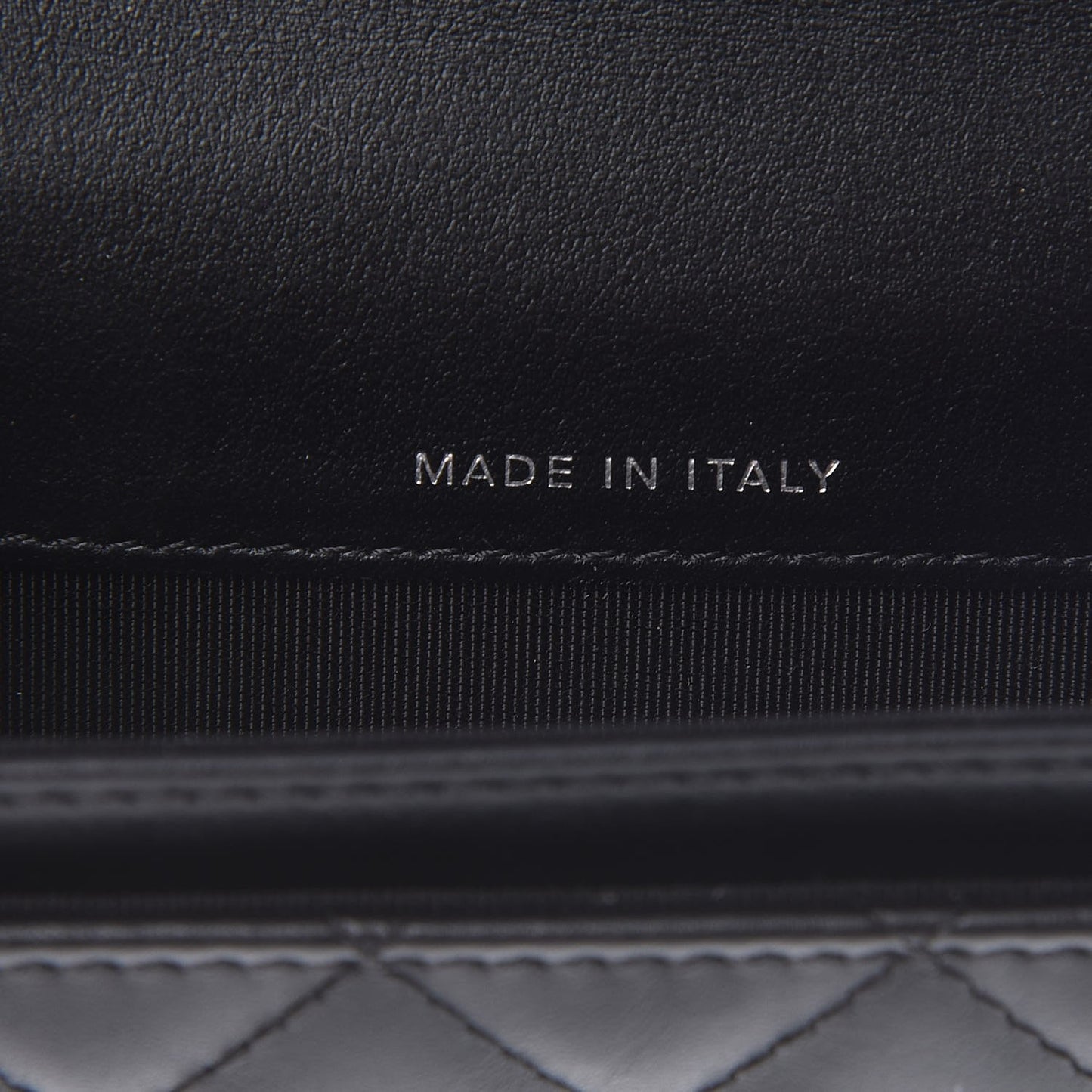 Aged Calfskin Quilted Reissue Flap Card Holder So Black