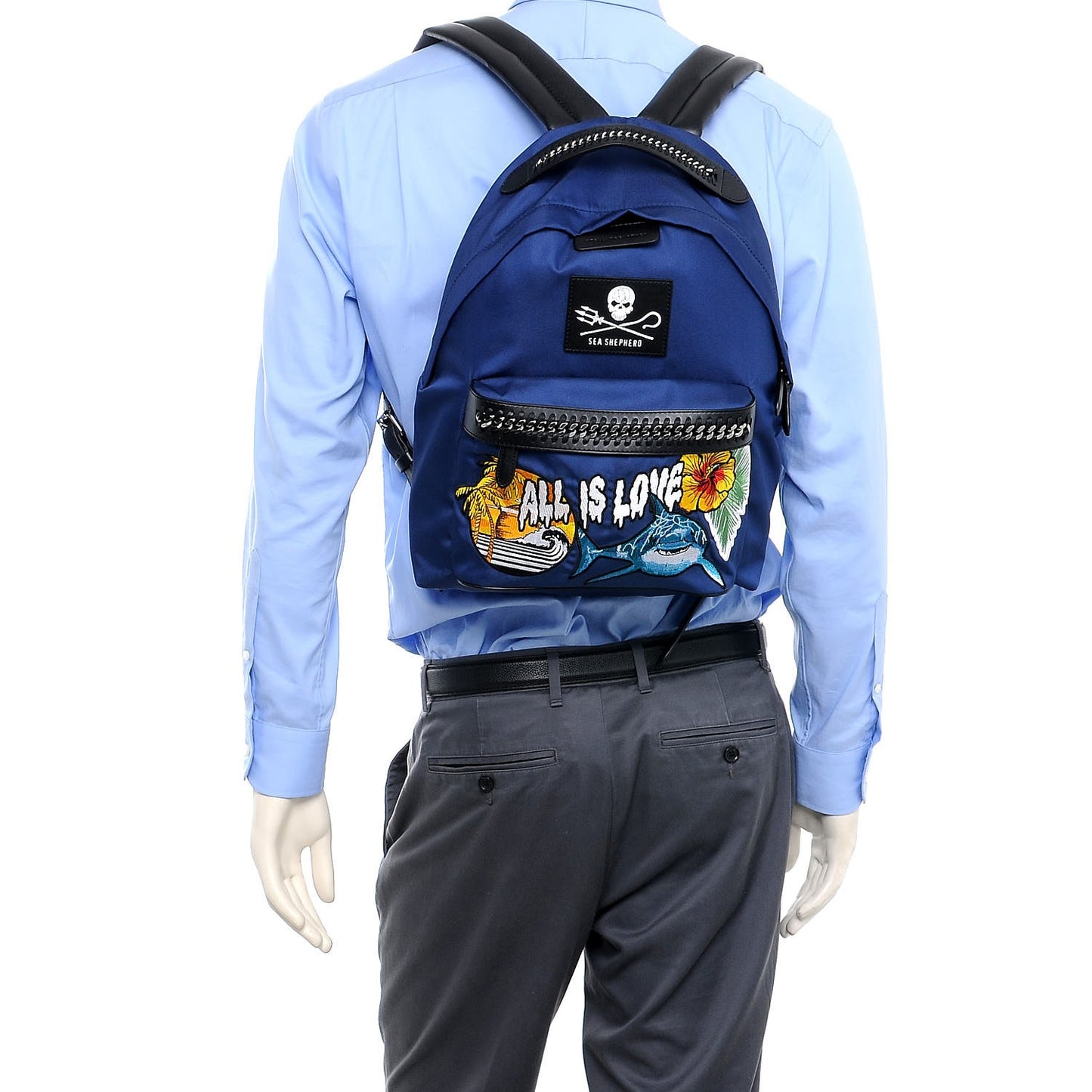 Eco Nylon X Parley Falabella Go Backpack Blue
