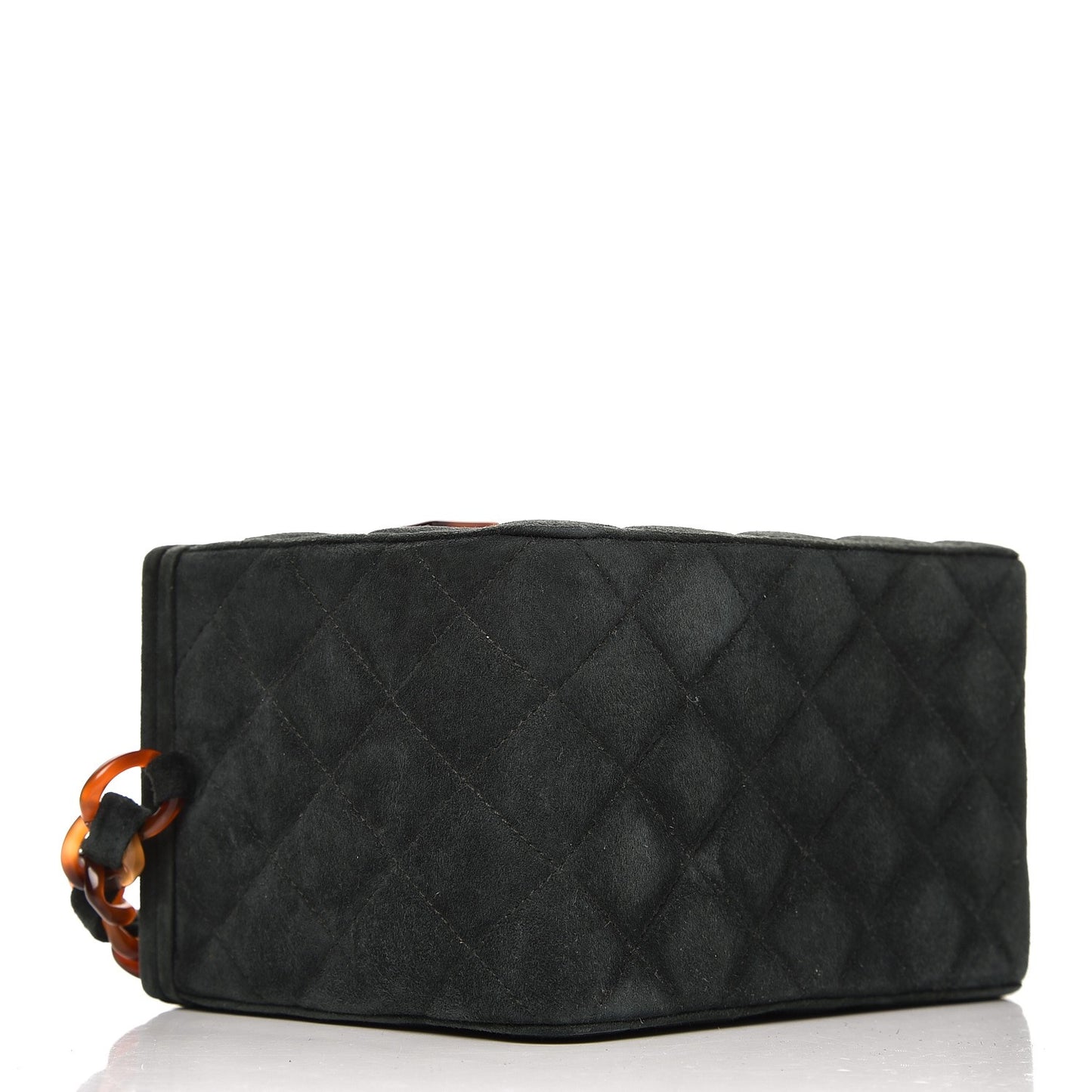 Suede Quilted Bekko Chain CC Box Clutch Green