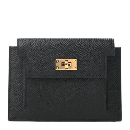 Hermes Epsom Kelly Pocket Compact Wallet Black 1 of 7