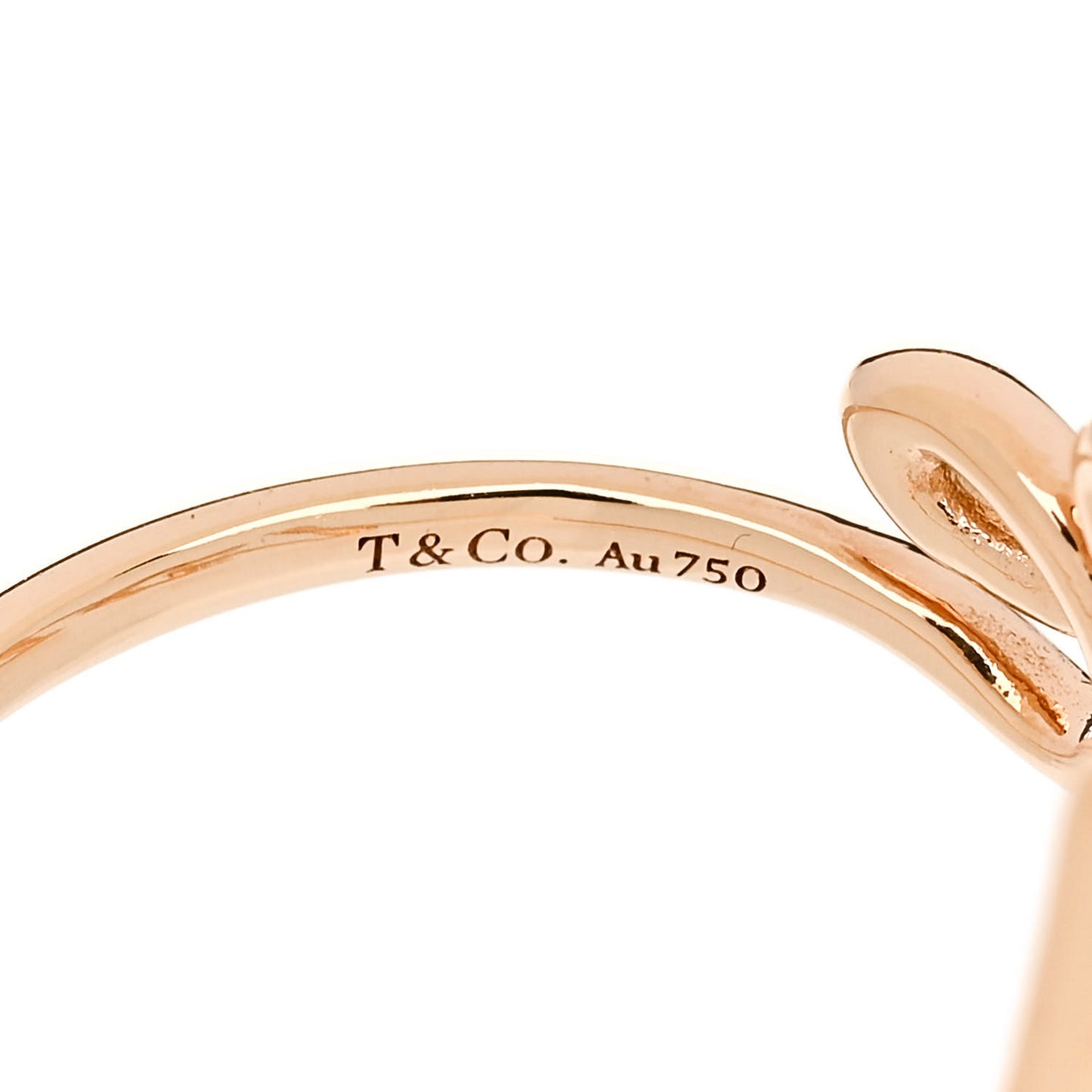18K Rose Gold Paloma's Graffiti Love Ring 55 7.25