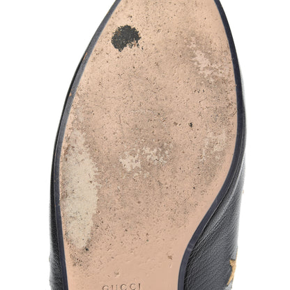 Gucci Goatskin Bee Star Embroidered Womens Princetown Slippers 37.5 Black 10 of 10