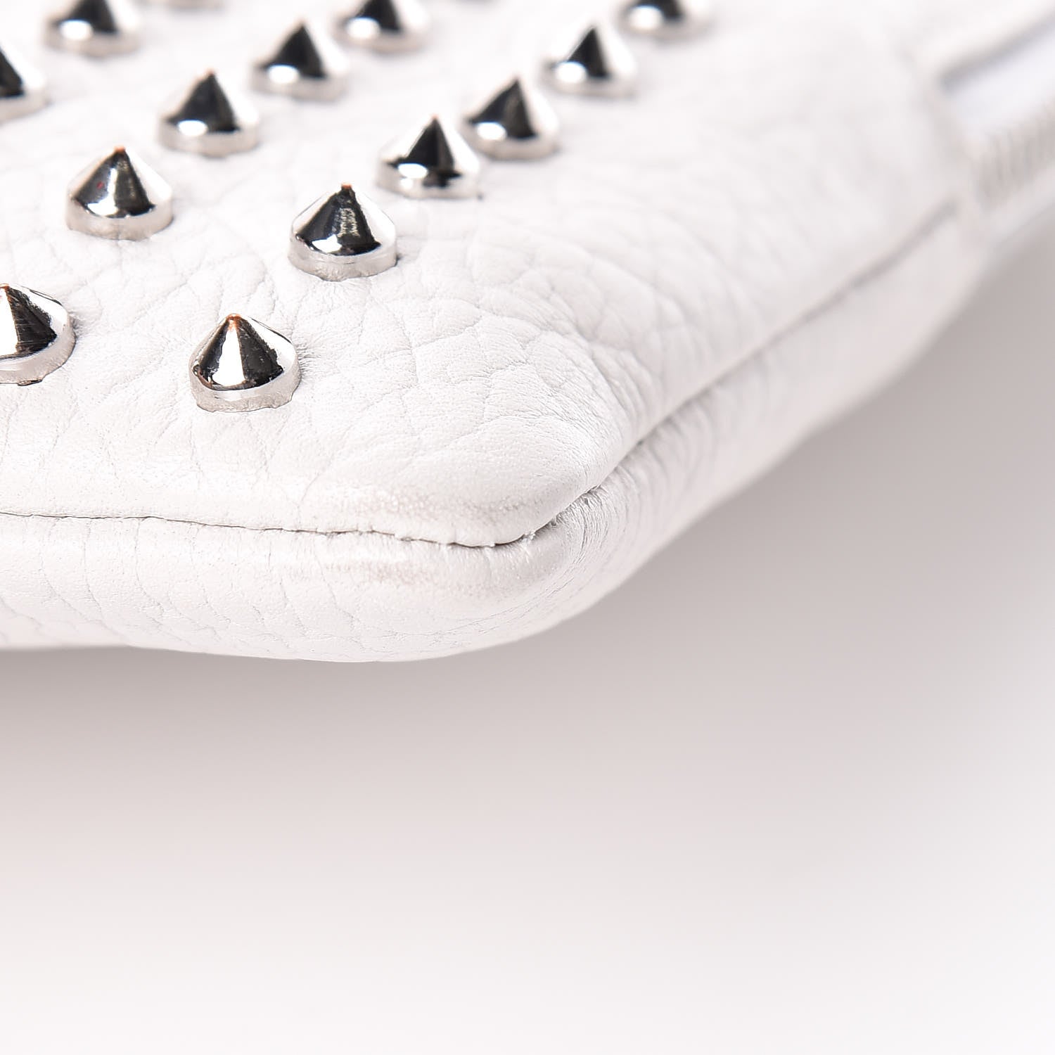 MCM Calfskin Studded Medium Crossbody White 12 of 13